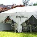 Tonnelle pliante 3x6 m avec parois latérales sac transport blanc