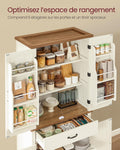 Buffet haut cuisine rangement armoire vaisselier 1786 mm tiroir placards étagères réglables BBK364W02