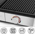 Plancha grill bi zone 1910 cm² plaques inclinées thermostats indépendants inox