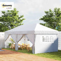 Tonnelle pliante 3x6 m avec parois latérales sac transport blanc