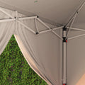 Tonnelle pliante 3x6 m avec parois latérales sac transport blanc