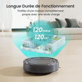 Robot aspirateur M210P 2200Pa mince silencieux 6 modes auto charge WiFi Bluetooth 120 min idéal poils animaux sols tapis