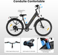 Vélo électrique 27,5 pouces moteur 250 W batterie 36 V 15,6 Ah autonomie 100 km 7 vitesses