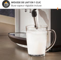 Machine café grains expresso 2 tasses nettoyage auto buse vapeur cappuccino Essential blanche