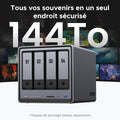 NAS 4 baies Intel 8 Go DDR5 SSD 128 Go 10GbE HDMI 4K