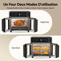 Friteuse sans huile 23 L double zone 15 programmes portes françaises