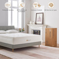 Matelas 180x200 cm épaisseur 26 cm hybride ressorts ensachés mémoire de forme H3 7 zones blanc