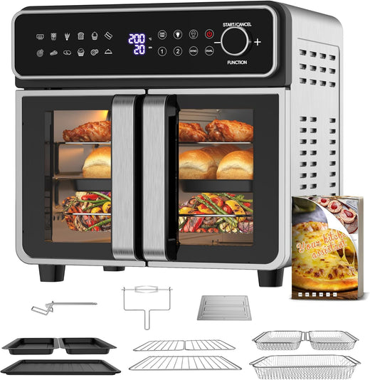 Friteuse sans huile 23 L double zone 15 programmes portes françaises