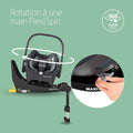 Base siège auto pivotante 360 degrés ISOFIX pour enfants 40 105 cm