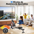 Rameur magnétique 16 niveaux rails doubles silencieux avec application