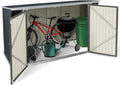 Abri de jardin métal verrouillable multi rangement stockage vélos outils poubelles