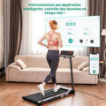 Tapis de course pliable 12 km/h affichage LED app support tablette compact maison bureau