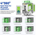 Niveau laser 4D vert auto nivellement batterie 8000 mAh