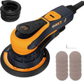 Ponceuse orbitale 150 mm 5 mm 6 vitesses frein automatique avec abrasifs