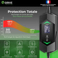 Chargeur voiture électrique 3,7 kW 6 m écran LCD départ différé câble type 2