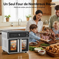 Friteuse sans huile 23 L double zone 15 programmes portes françaises