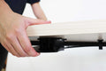 Table de lit médicale roulettes forme C tablette réglable usage lit handicapés double
