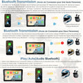 Écran moto CarPlay Android Auto 7 pouces étanche double Bluetooth