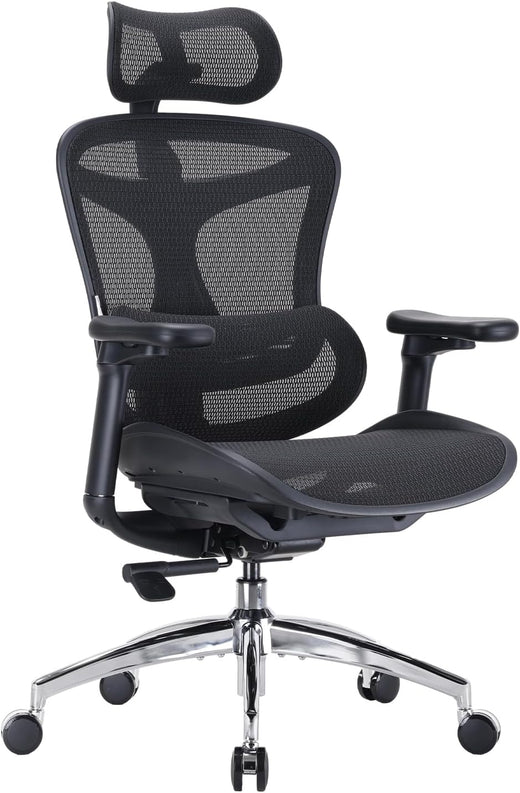 Chaise bureau ergonomique Doro C300 accoudoirs 3D soutien lombaire dynamique dossier réglable noir