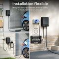 Borne recharge véhicule électrique 7kW app câble type 2 10 m RFID RCD type B IP54