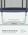 Trampoline extérieur enfant diamètre 183 244 305 366 427 cm filet échelle