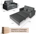 Canapé lit 2 places convertible velours gris foncé