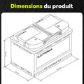 Batterie AGM 12 V 100 Ah décharge profonde étanche caravane solaire