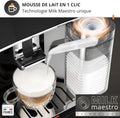 Machine café grains expresso automatique 6 boissons carafe lait interface tactile