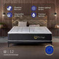 Matelas 160x200 épaisseur 30 cm mémoire forme latex 7 zones confort ferme réversible