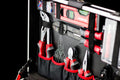 Chariot outils 156 pièces roulettes poignée télescopique mallette outils professionnelle