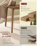 Table salle à manger plateau extensible charge 120 kg marron miel