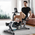 Vélo d appartement semi allongé magnétique 8 niveaux siège réglable écran LCD