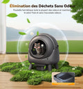 Litière chat autonettoyante 65 L anti fuites anti odeur contrôle appli