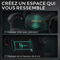 Chaise gaming ergonomique velours coussin lombaire massant repose pieds