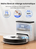 Aspirateur robot laveur M2 Plus station vidange automatique navigation laser 6000Pa évitement obstacles app