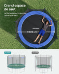 Trampoline extérieur enfant diamètre 183 244 305 366 427 cm filet échelle