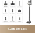 Aspirateur balai sans fil R20 22000Pa 190AW autonomie 90 min détection saleté LED lumières bleues anti emmêlement