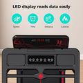 Tapis de course pliable 12 km/h affichage LED app support tablette compact maison bureau
