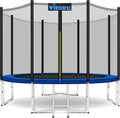 Trampoline 244 305 366 427 cm avec filet échelle housse ancrage charge 150 kg
