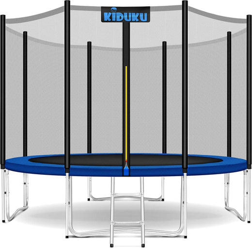 Trampoline 244 305 366 427 cm avec filet échelle housse ancrage charge 150 kg