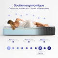 Matelas 180x200 épaisseur 30 cm mousse mémoire latex soutien ferme