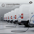 Câble charge EV type 2 Schuko 37 kW monophasé 8A 16A affichage numérique longueur 10 m