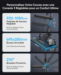 Tapis course pliable inclinable 12 pour marche et course 12 km h 3 HP charge 150 kg