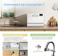 Lave vaisselle compact TD602E-W pose libre écran LED 65L blanc 47 dB