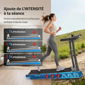 Tapis de course pliable 1500W 14 km/h inclinaison manuelle surface 40 x 110 cm 12 programmes LCD capteur pulsations