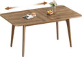 Table salle à manger plateau extensible charge 120 kg marron miel