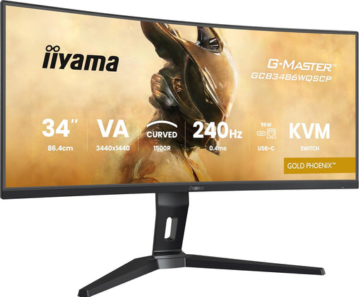Écran gaming 34 pouces 3440x1440 240 Hz VA incurvé USB C dock KVM