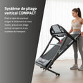Tapis de course pliable 1500W 14 km/h inclinaison manuelle surface 40 x 110 cm 12 programmes LCD capteur pulsations