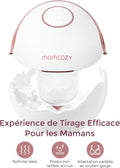 Tire lait électrique M6 mains libres portable DoubleFit anti fuite 3 modes 9 niveaux 24 mm rouge