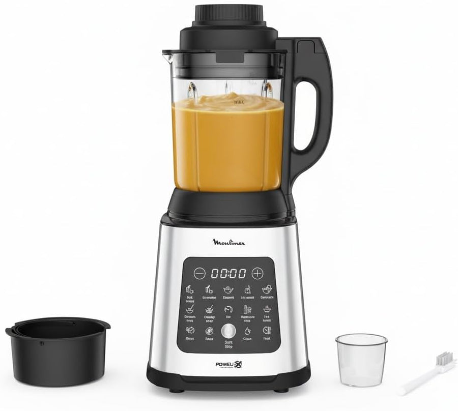 Blender chauffant 1400 W 10 programmes lames amovibles panier vapeur